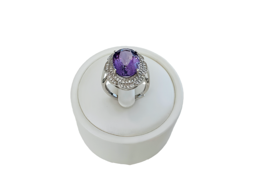 Wisdom Ring, Natural Crystal 4.5ct, S925 Sterling Silver, Adjustable Size