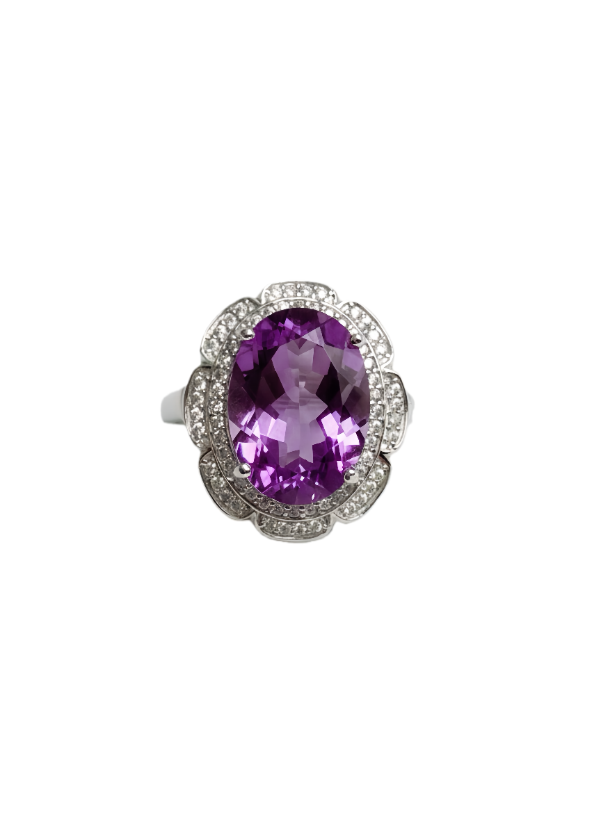Wisdom Ring, Natural Crystal 4.5ct, S925 Sterling Silver, Adjustable Size