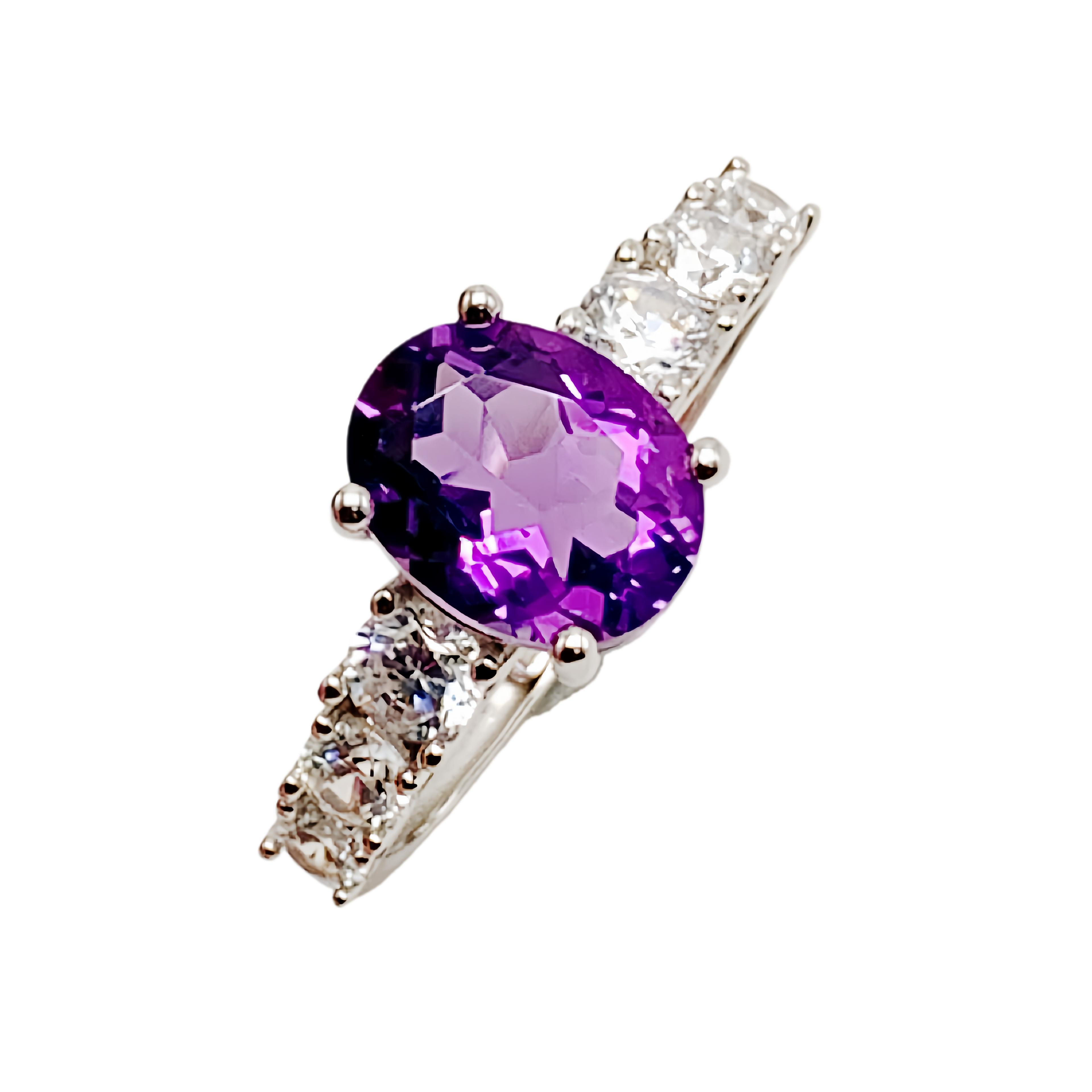 Darling Ring, Natural Crystal 1.8ct, S925 Sterling Silver, Adjustable Size