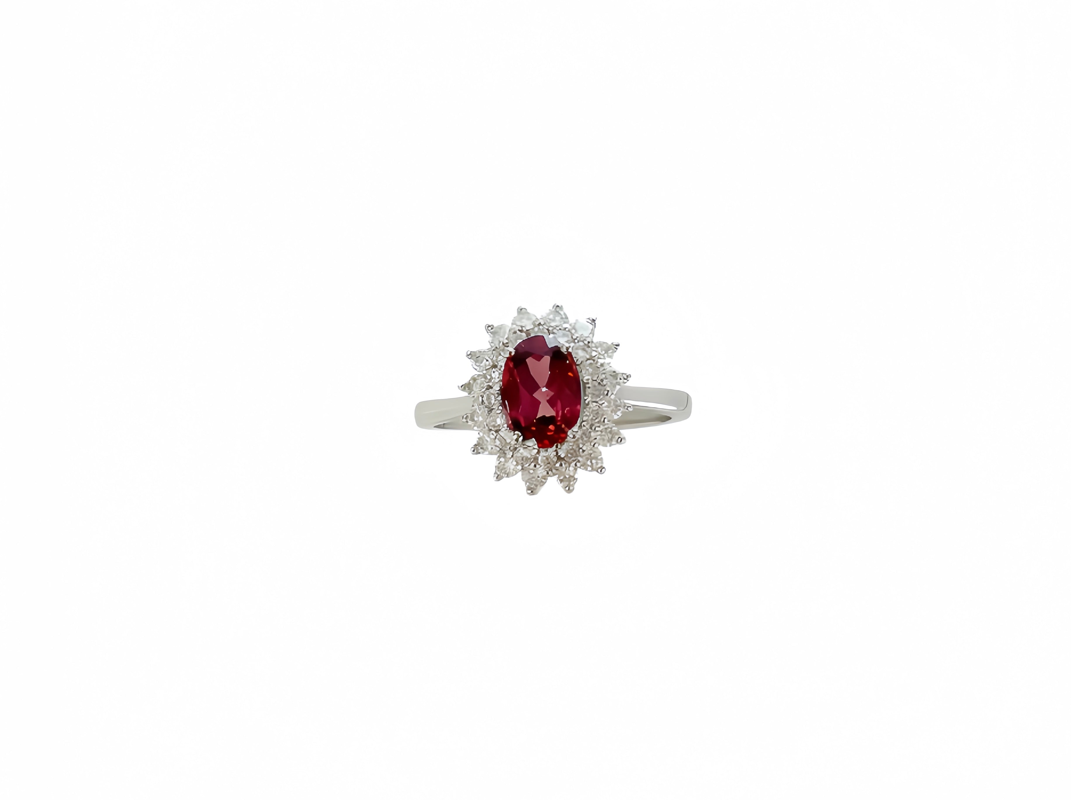 Timeless Elegance Ring, Natural Gemstone 1.0ct, S925 Sterling Silver, Adjustable Size