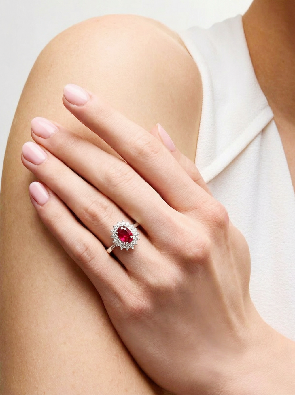 Timeless Elegance Ring, Natural Gemstone 1.0ct, S925 Sterling Silver, Adjustable Size