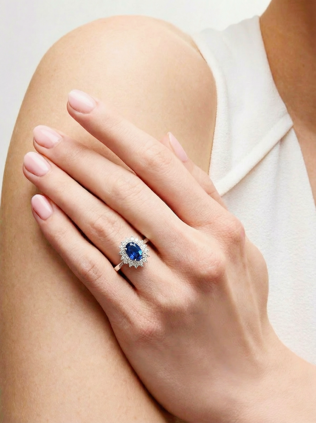 Timeless Elegance Ring, Natural Gemstone 1.0ct, S925 Sterling Silver, Adjustable Size