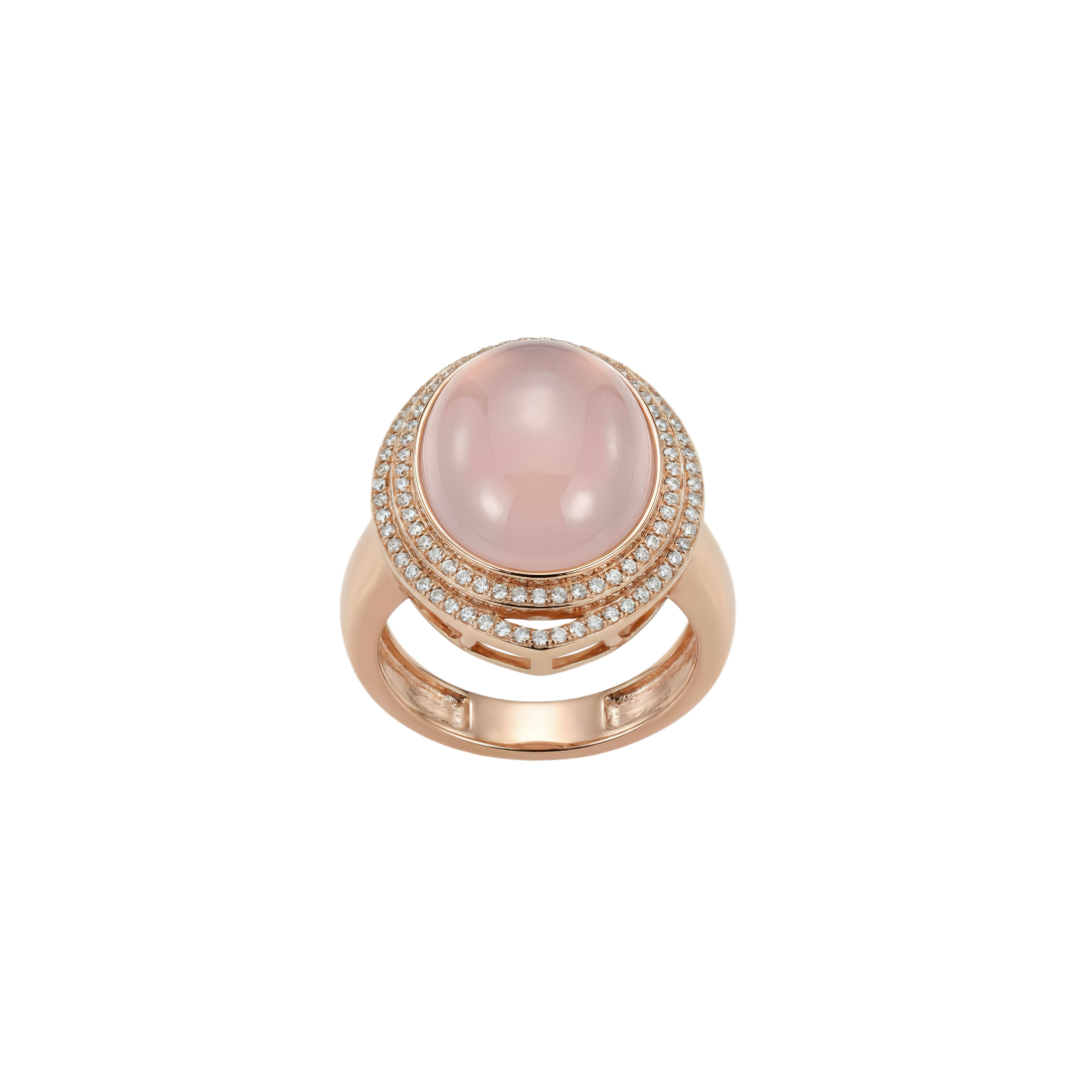 Royal Rose Quartz Ring, Natural Crystal 9.3ct, S925 Sterling Silver, Adjustable Size