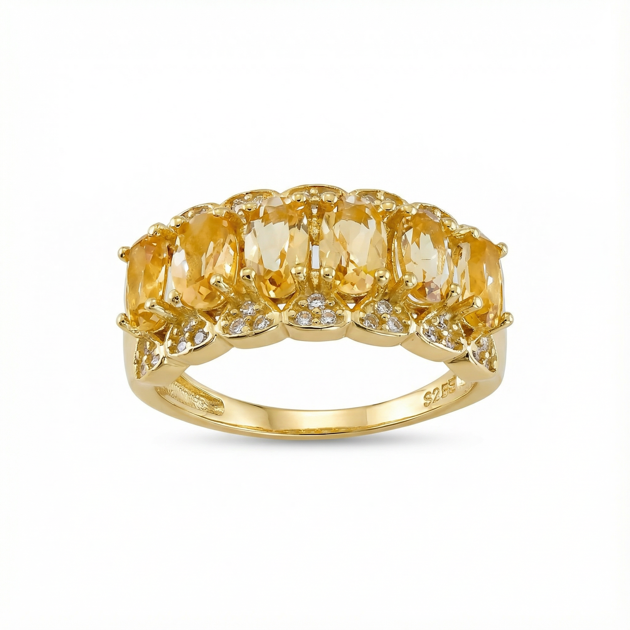 Band Ring, Natural Crystal 1.2ct, S925 Sterling Silver, Adjustable Size